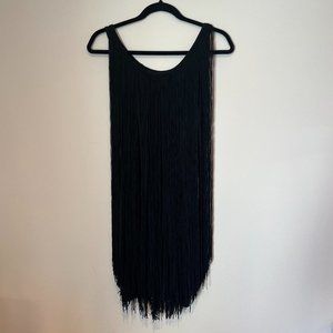 Haute Hippie Black Fringe Flapper Dress